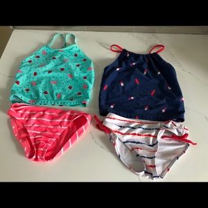 Two old navy bikinis.  Girls Size 4-6